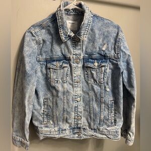 Light Blue Distressed Denim Jacket